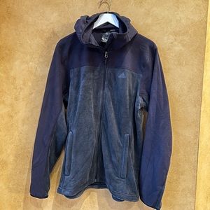 Adidas Fusion Black Hooded Fleece Jacket